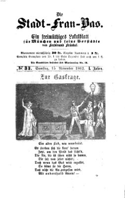 Stadtfraubas Samstag 15. November 1862