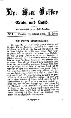 Stadtfraubas Samstag 14. Februar 1863