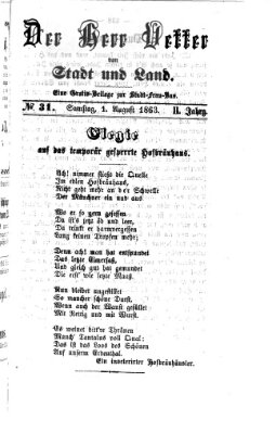 Stadtfraubas Samstag 1. August 1863