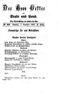 Stadtfraubas Samstag 5. Dezember 1863