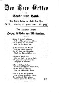 Stadtfraubas Samstag 13. Februar 1864