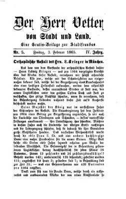 Stadtfraubas Freitag 3. Februar 1865