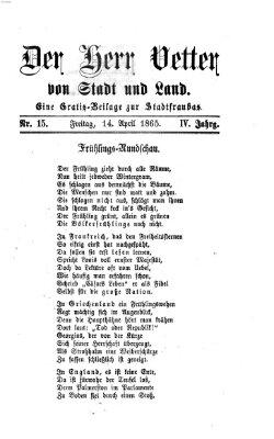 Stadtfraubas Freitag 14. April 1865