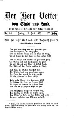 Stadtfraubas Freitag 16. Juni 1865