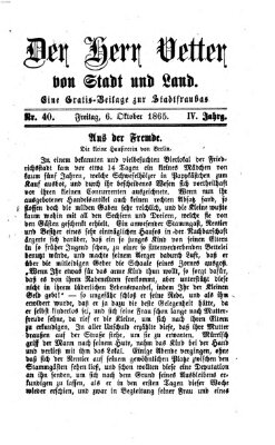 Stadtfraubas Freitag 6. Oktober 1865