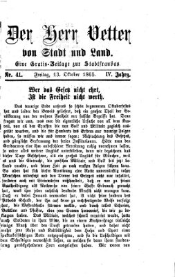 Stadtfraubas Freitag 13. Oktober 1865