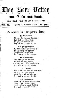 Stadtfraubas Freitag 3. November 1865