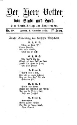 Stadtfraubas Freitag 8. Dezember 1865