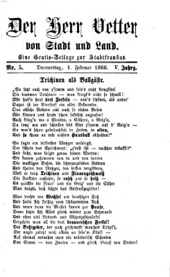 Stadtfraubas Donnerstag 1. Februar 1866