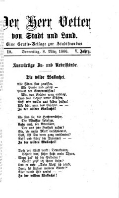 Stadtfraubas Donnerstag 8. März 1866