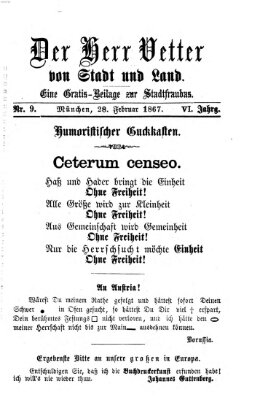 Stadtfraubas Donnerstag 28. Februar 1867