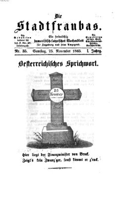 Die Stadtfraubas Samstag 25. November 1865