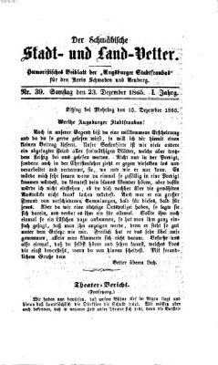 Die Stadtfraubas Samstag 23. Dezember 1865