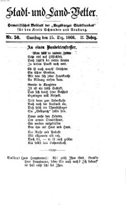 Die Stadtfraubas Samstag 15. Dezember 1866