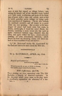 The tatler Dienstag 30. April 1709