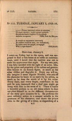 The tatler Freitag 3. Januar 1710