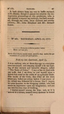 The tatler Sonntag 20. April 1710