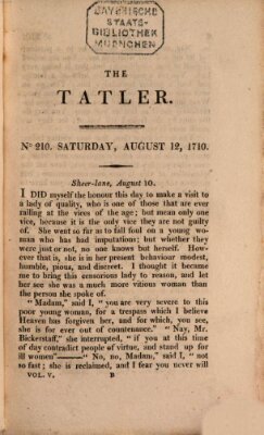 The tatler Dienstag 12. August 1710