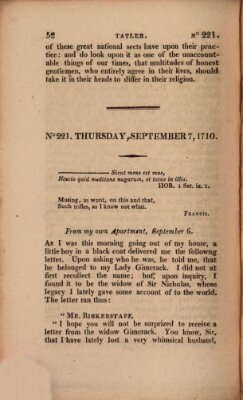 The tatler Sonntag 7. September 1710