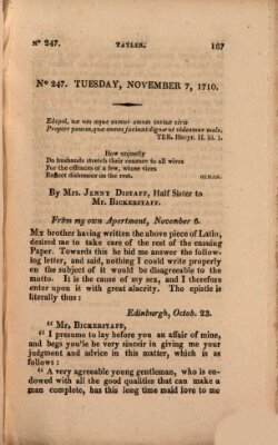 The tatler Freitag 7. November 1710