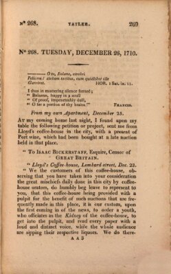 The tatler Freitag 26. Dezember 1710