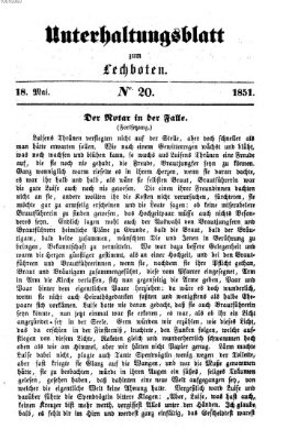 Der Lechbote. Unterhaltungsblatt zum Lechboten (Der Lechbote) Sonntag 18. Mai 1851