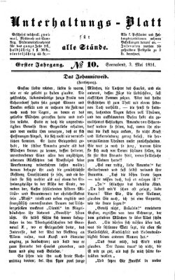 Unterhaltungs-Blatt für alle Stände Samstag 3. Mai 1851