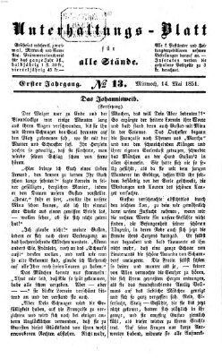 Unterhaltungs-Blatt für alle Stände Mittwoch 14. Mai 1851