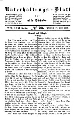 Unterhaltungs-Blatt für alle Stände Mittwoch 18. Juni 1851