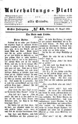 Unterhaltungs-Blatt für alle Stände Mittwoch 27. August 1851