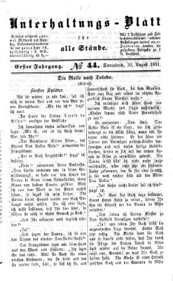 Unterhaltungs-Blatt für alle Stände Samstag 30. August 1851