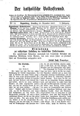 Der katholische Volksfreund Samstag 28. Dezember 1867