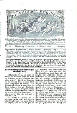 Der katholische Volksfreund Donnerstag 13. Februar 1868