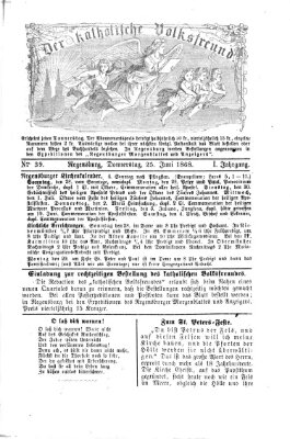 Der katholische Volksfreund Donnerstag 25. Juni 1868