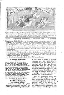 Der katholische Volksfreund Donnerstag 3. September 1868