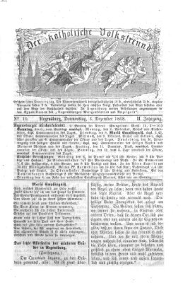 Der katholische Volksfreund Donnerstag 3. Dezember 1868