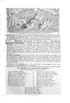 Der katholische Volksfreund Donnerstag 11. Februar 1869