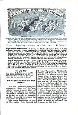 Der katholische Volksfreund Donnerstag 21. Oktober 1869