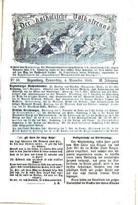 Der katholische Volksfreund Donnerstag 4. November 1869