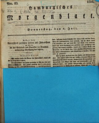 Hamburgisches Morgenblatt Donnerstag 4. Juli 1816