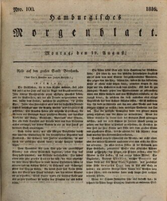 Hamburgisches Morgenblatt Montag 19. August 1816