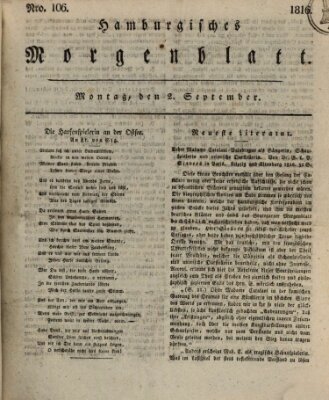 Hamburgisches Morgenblatt Montag 2. September 1816