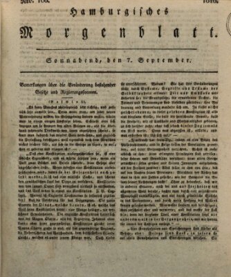 Hamburgisches Morgenblatt Samstag 7. September 1816