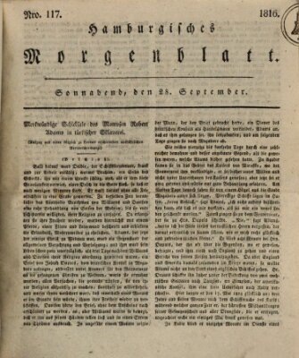 Hamburgisches Morgenblatt Samstag 28. September 1816