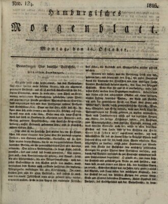 Hamburgisches Morgenblatt Montag 14. Oktober 1816