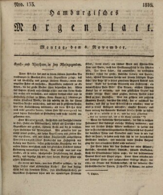 Hamburgisches Morgenblatt Montag 4. November 1816