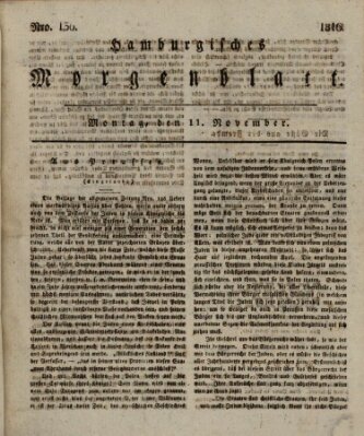 Hamburgisches Morgenblatt Montag 11. November 1816