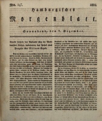 Hamburgisches Morgenblatt Samstag 7. Dezember 1816