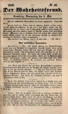 Der Wahrheitsfreund Donnerstag 4. Mai 1848