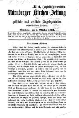 Nürnberger kirchliche und weltliche Zeitung Sonntag 6. Oktober 1861